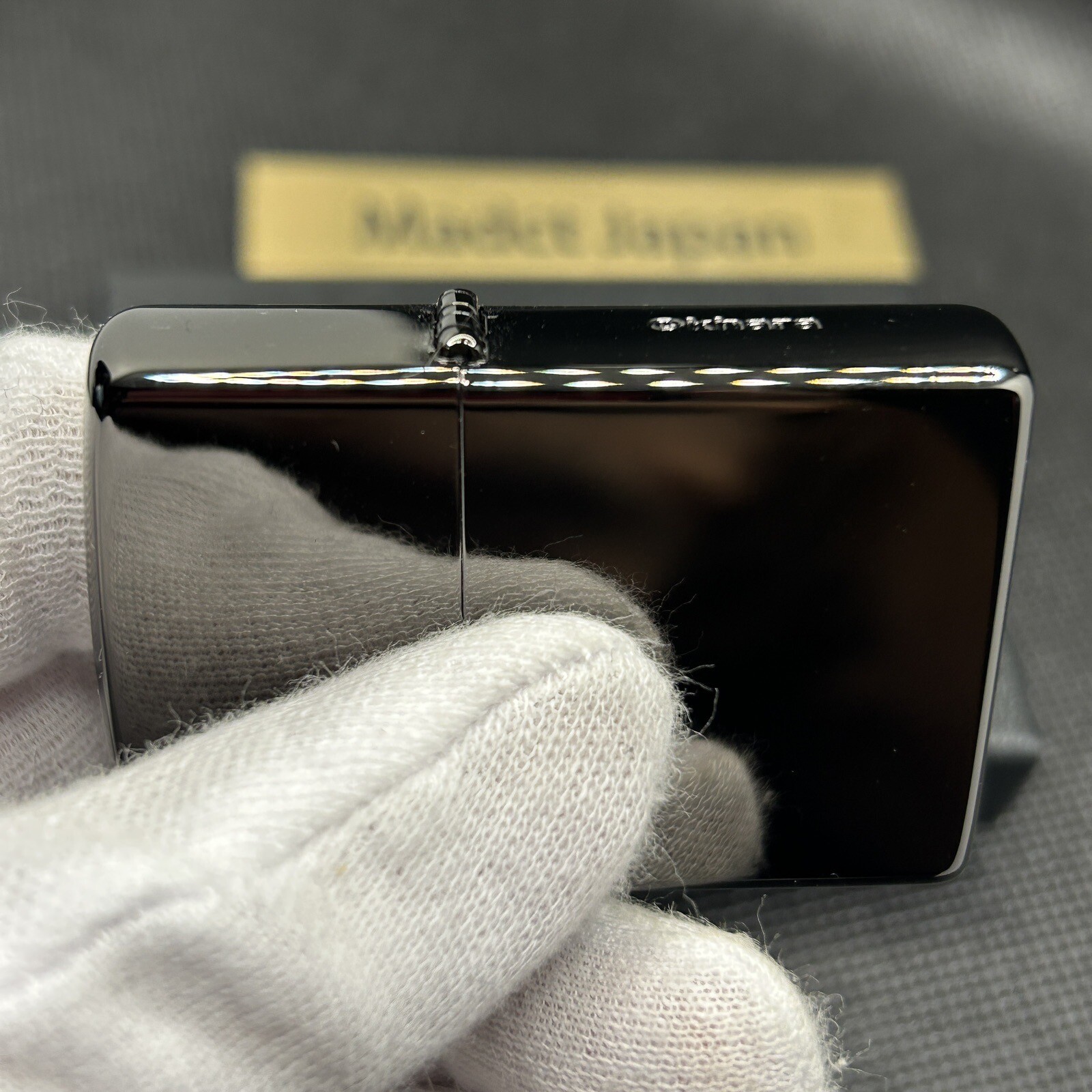 NERV ZIPPO Oil Lighter Evangelion Black Gold Etching Japan Anime Movie