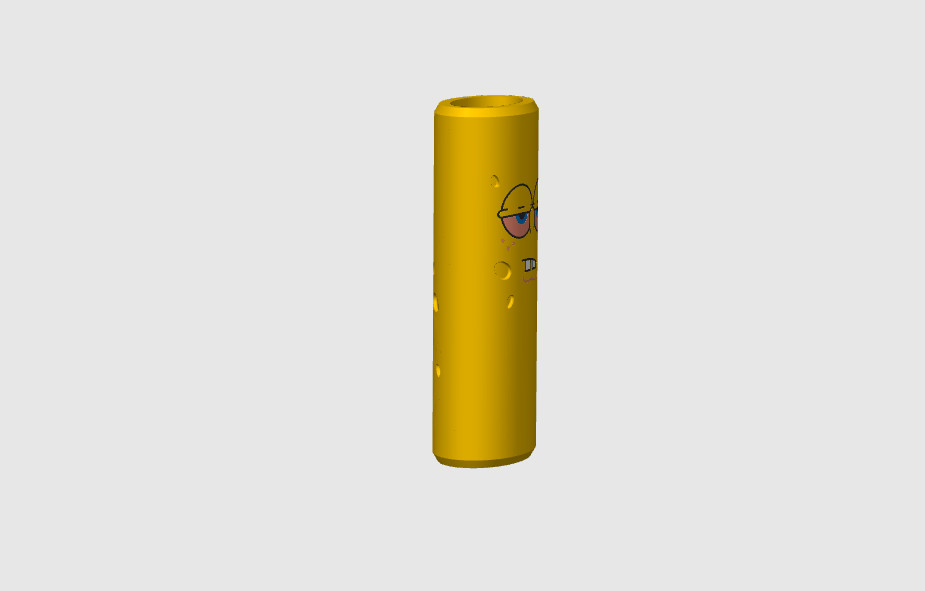3D Printed Chill SpongeBob BIC Lighter Sleeve – Funny Cartoon Holder