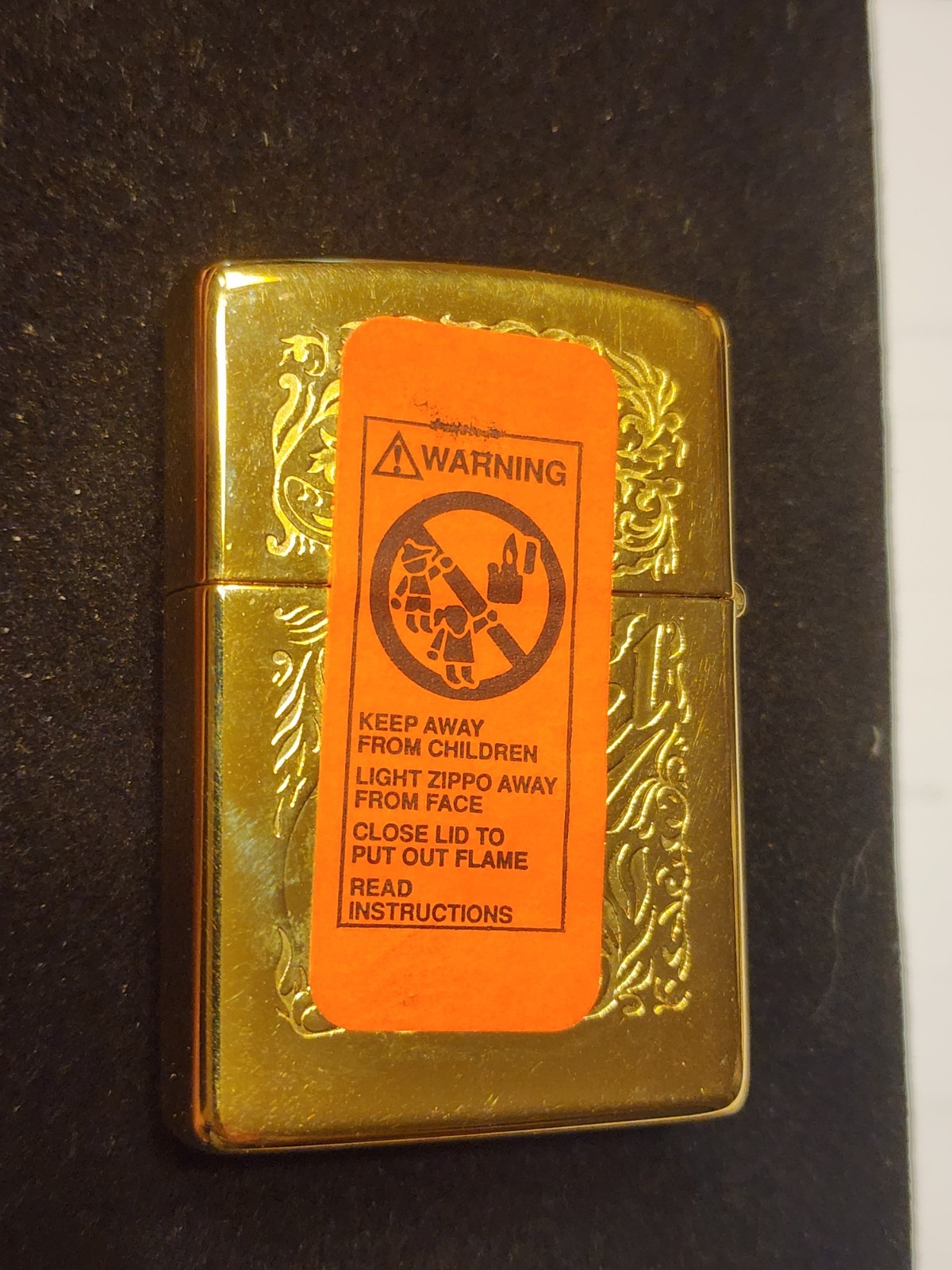 Zippo Camel WESTERN CAMEL 22 kt Gold-Plated 2-Sided Lighter 1995 Unfired Sticker