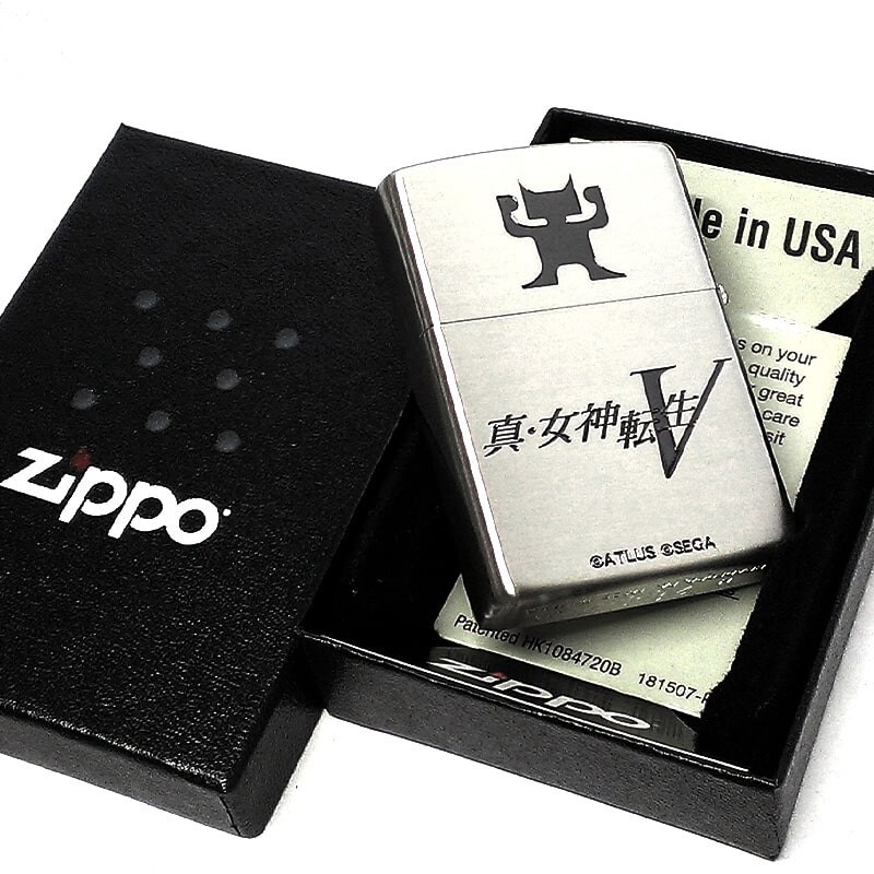 Zippo Lighter Shin Megami Tensei V Jack Frost Silver Regular Case Japan New F/S