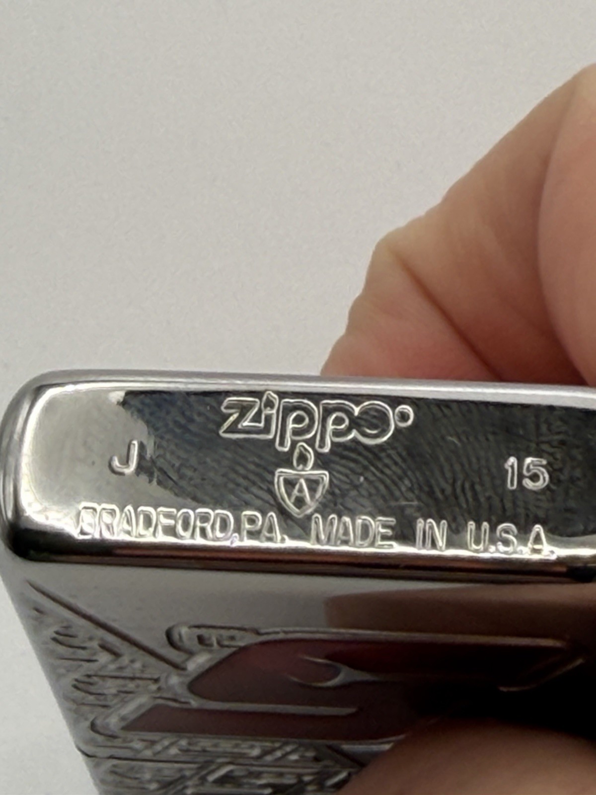 Vintage 2015 Snap-On Tools Red S Logo Deep Carve Chrome Armor Zippo Lighter NEW