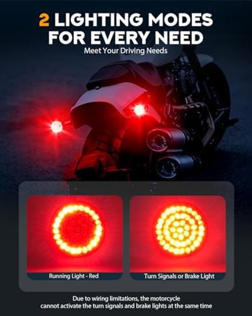 1157 Rear LED Turn Signal Lights Running Blinker Bulbs Compatible for Harley