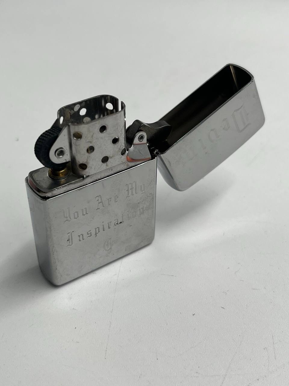 Zippo Lighter US Navy Emblem Engraved “Myer” May 2012 Bradford PA With Box