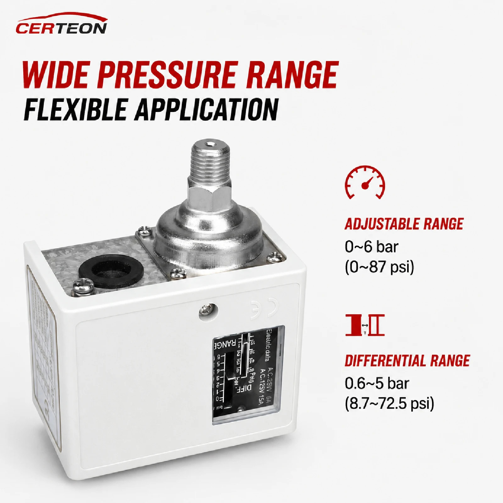 SPC-103 Adjustable Mechanical Pressure Switch for Water Pump Air Compressor Refr
