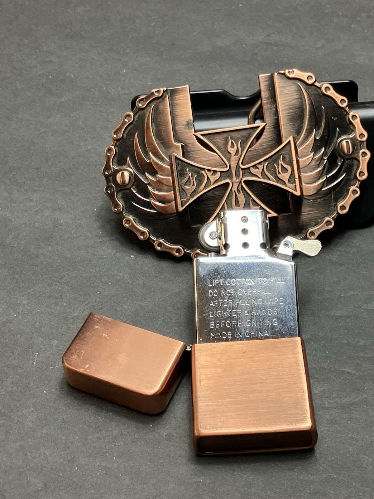 Zippo Lighter Style Belt Buckle New_Very Nice (not Zippo Lighter) UNTESTED