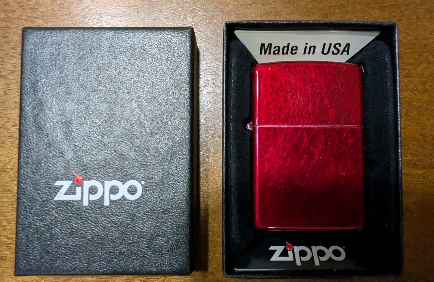 Zippo Lighter 2015 21063 Candy Apple Red Mt, NIB