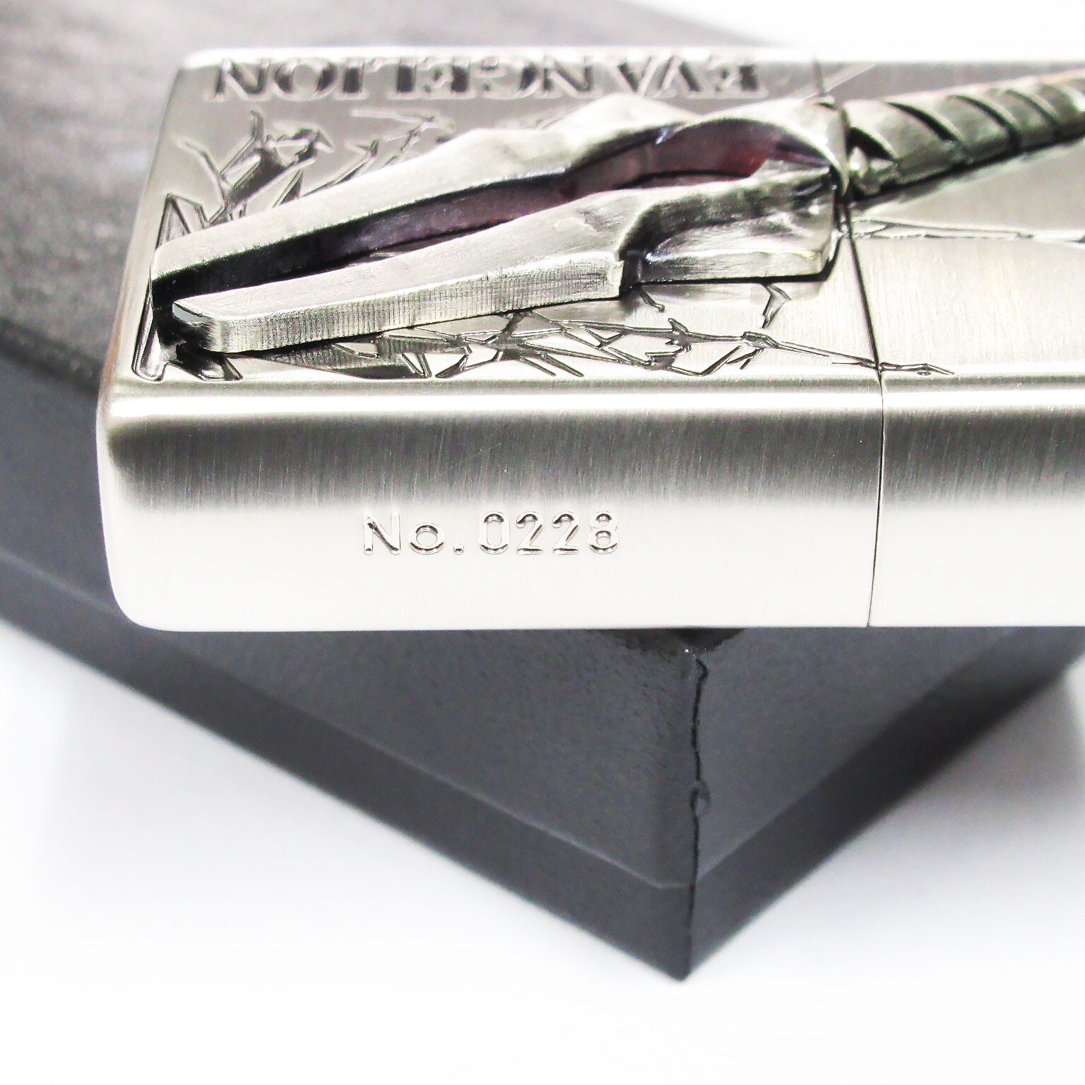 Zippo Evangelion Eva Spear of Longinus Metal Etching Oxidized Silver Japan Cool