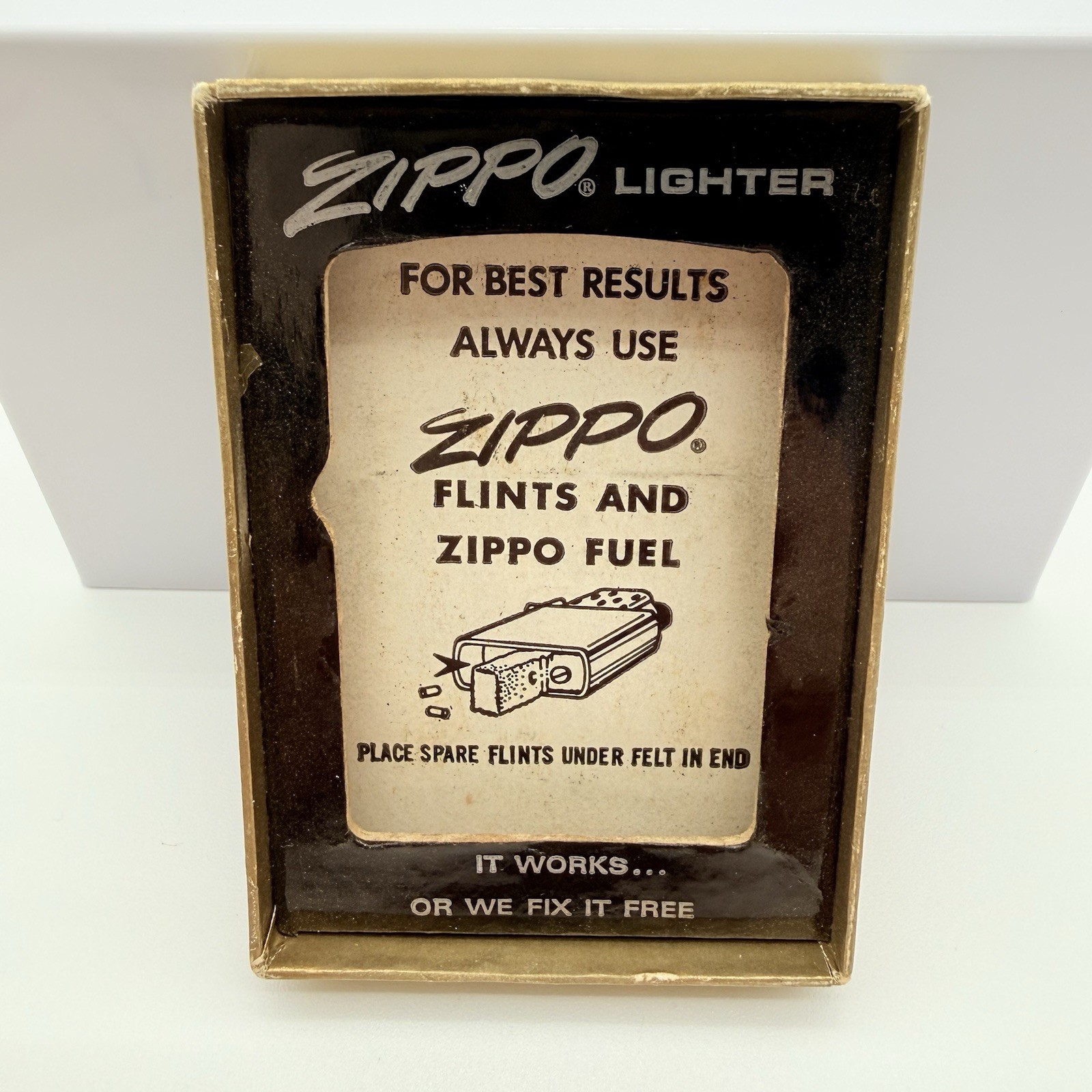 Vintage Zippo Lighter 1958 With Box Pat #251791