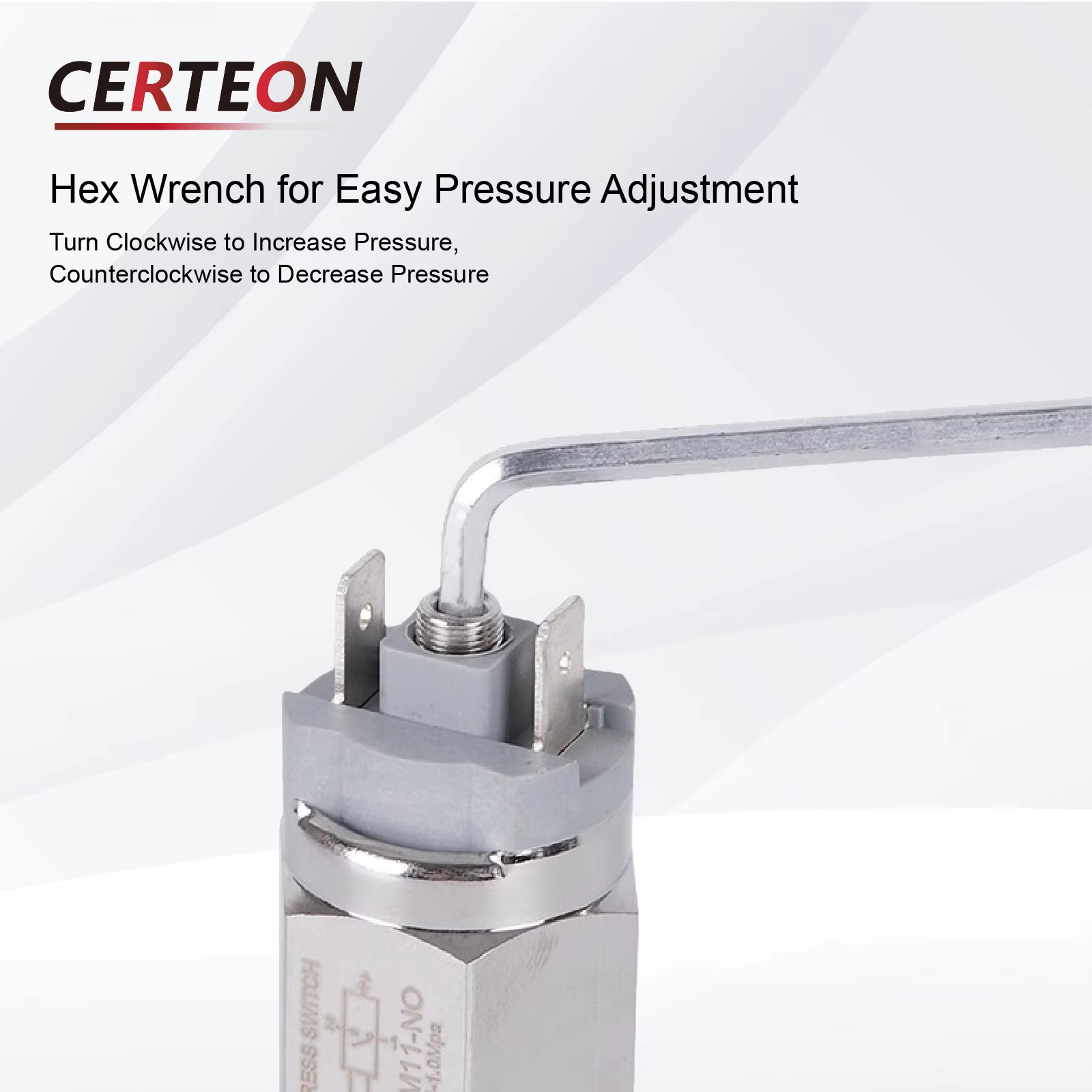 1/4″ 1/8″ NPT Adjustable Air Pressure Switch Diaphragm Type NO/NC for Compressor
