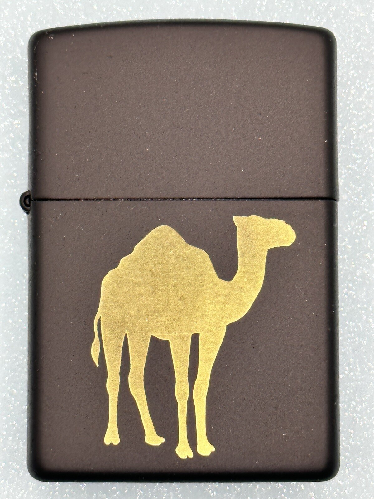 2023 Gold Camel Design Black Matte Zippo Lighter NEW