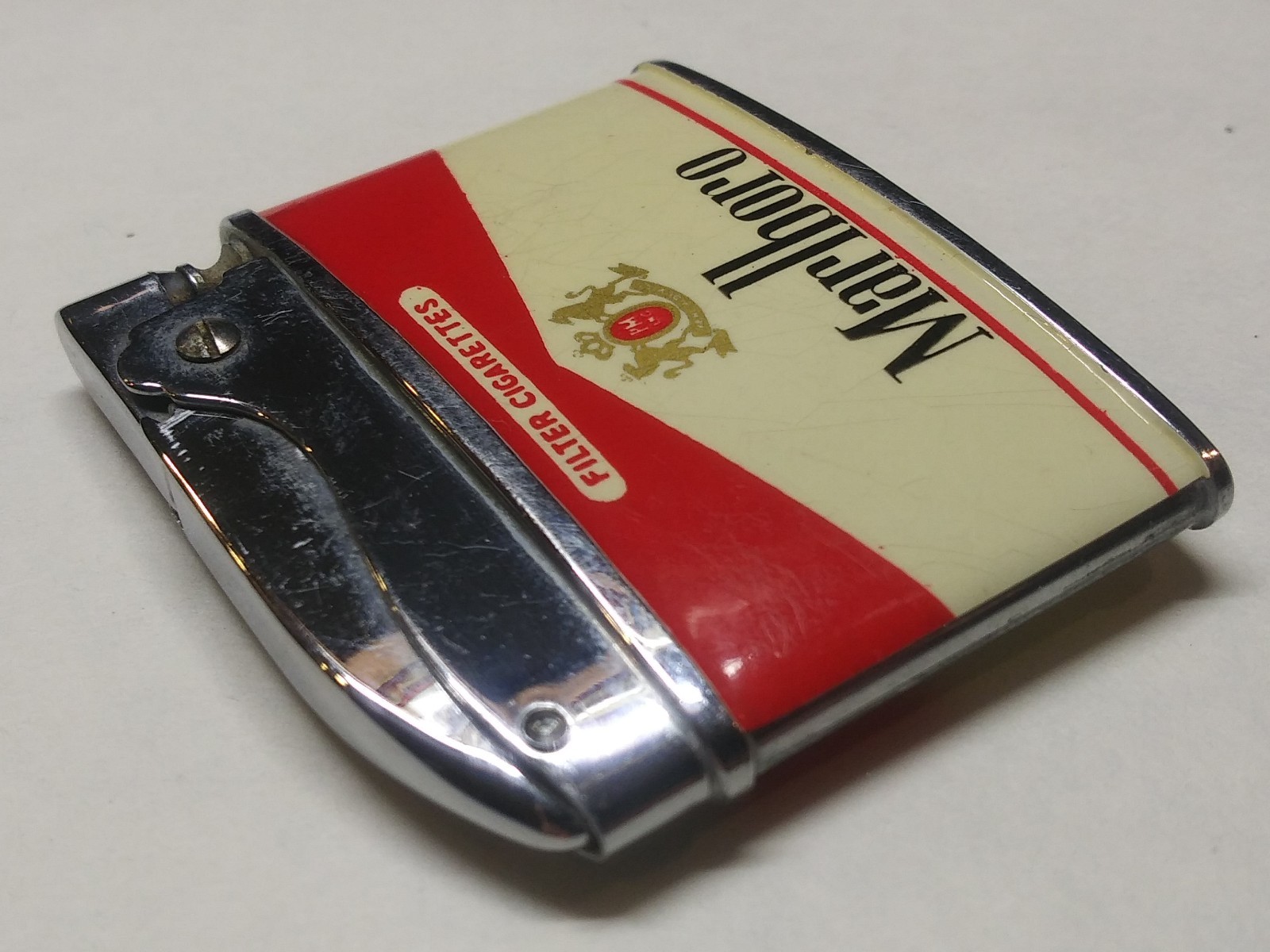 Vintage Rolex Japan Super Automatic Deluxe Marlboro Cigarette Lighter Red Roof