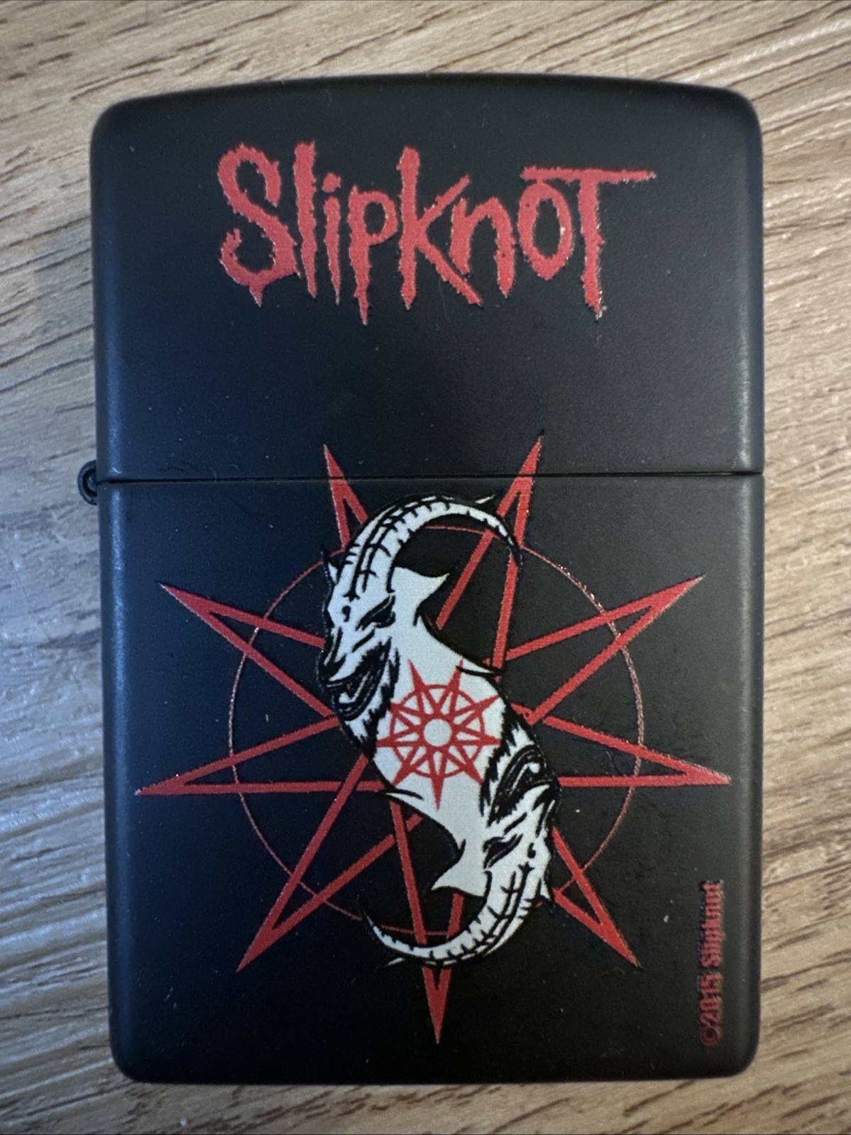 Zippo Lighter 2015 Slipknot Goat Star Logo Nonagram Used