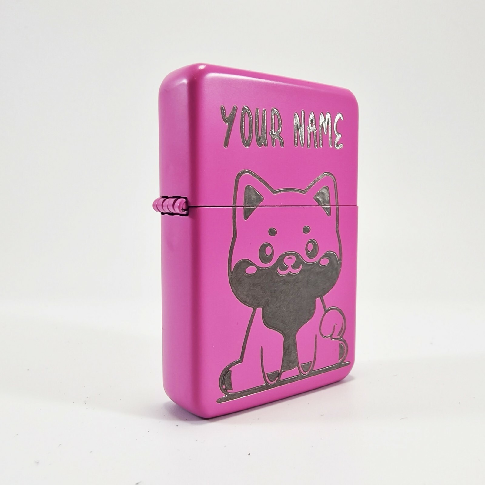 BRAND NEW – DESIGNED BRUSHED STYLED CIGARETTE PETROL LIGHTER – Custom Shiba