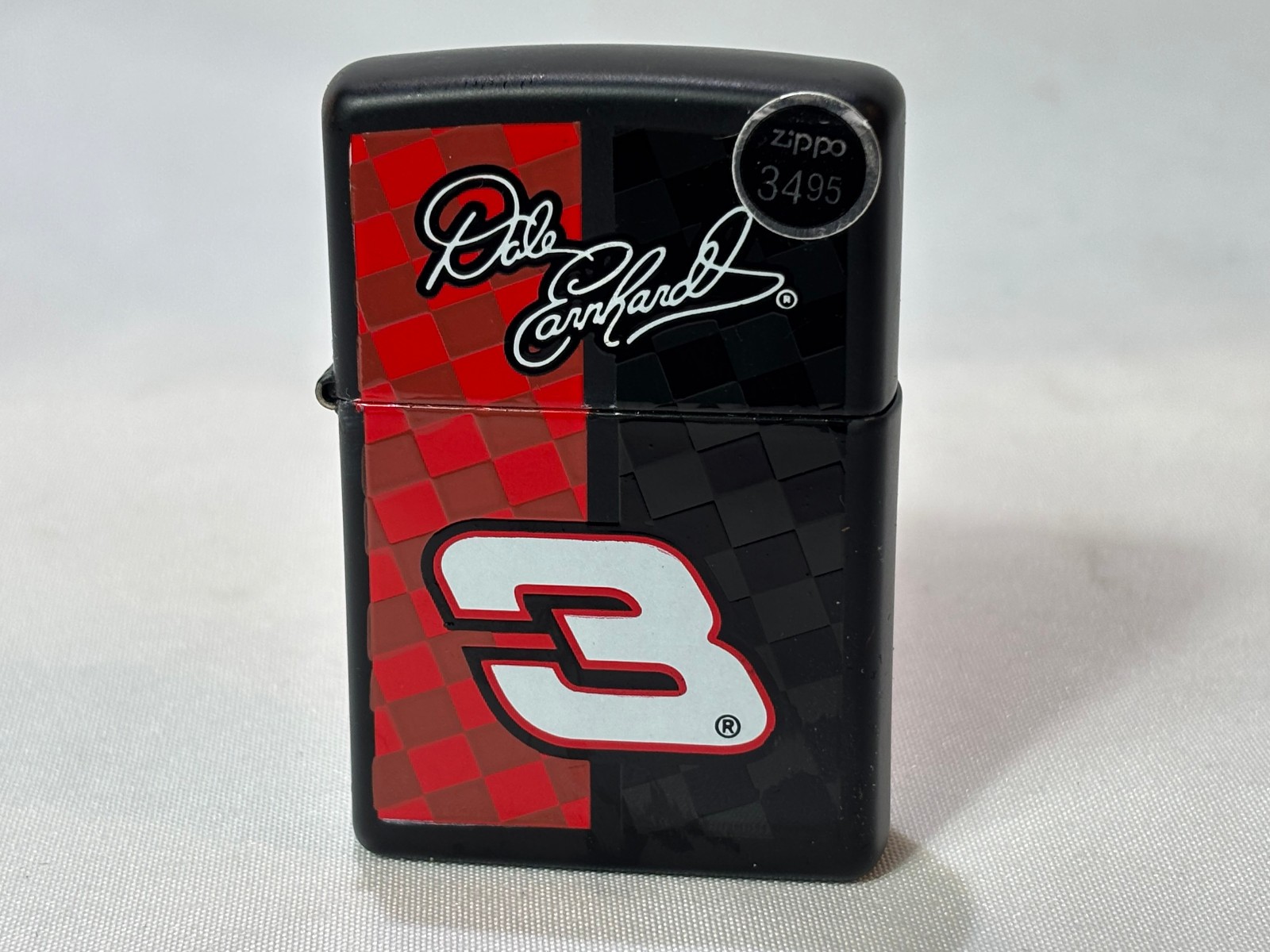 2010 ZIPPO Lighter DALE EARNHARDT #3 Red/Black Nascar Sticker Sealed Box No Lid