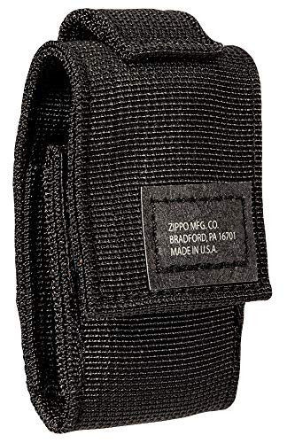 Black Tactical Utility Holster Pouch for Zippo Lighter Made in USA Durable Nylon