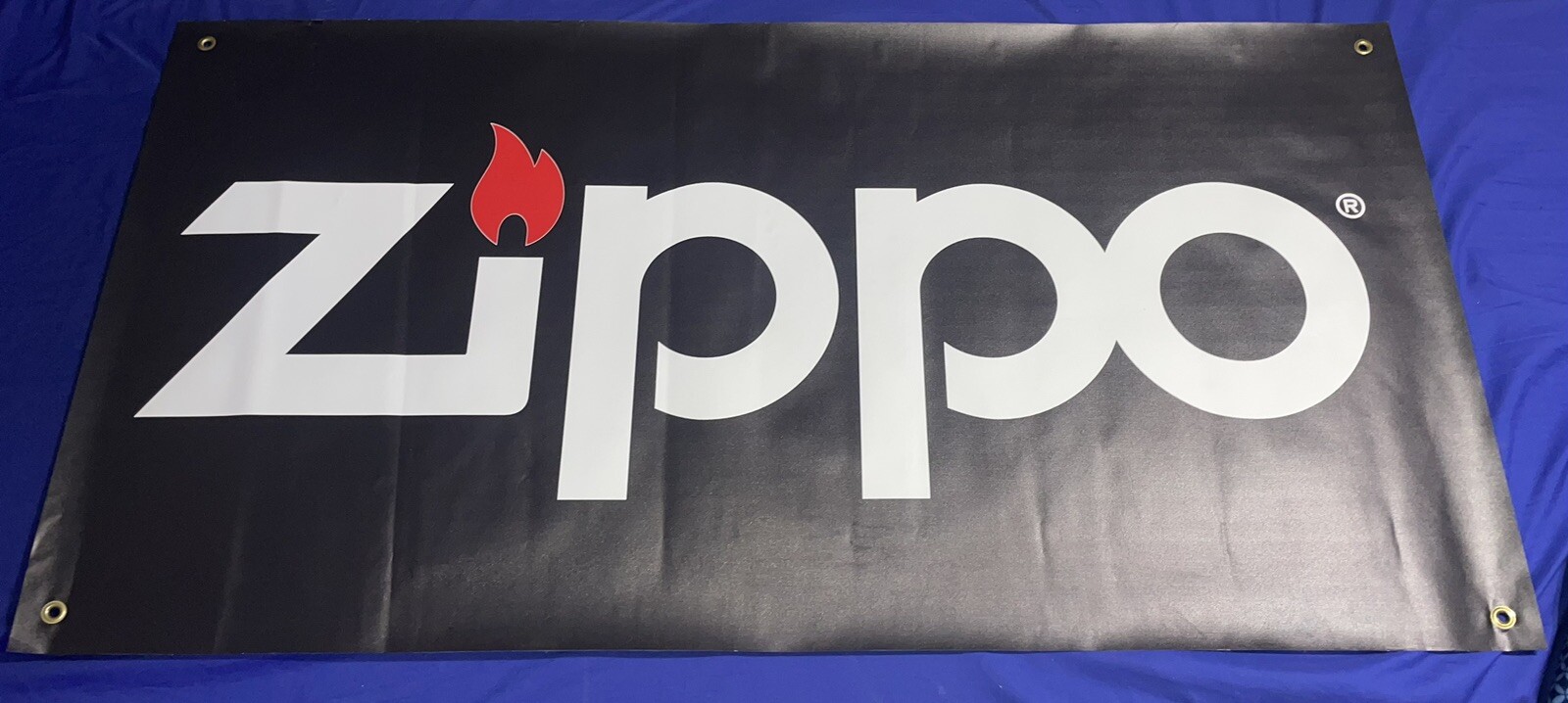 ✅Zippo® 2’x4’ Black Vinyl Sign 2 FT x 4 FT Indoor/Outdoor Zippo Advertising🇺🇸
