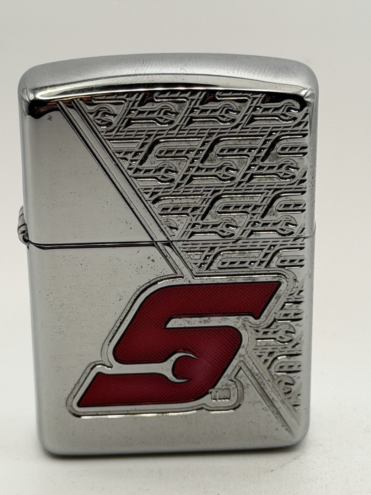 Vintage 2015 Snap-On Tools Red S Logo Deep Carve Chrome Armor Zippo Lighter NEW