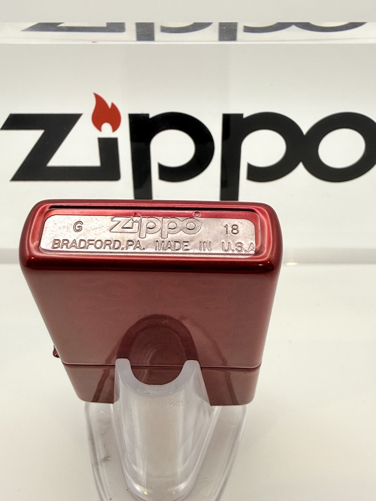 GENUINE ZIPPO LIGHTER RED SPANNER DESIGN SNAP ON COLLECTABLE BOXED & NEW
