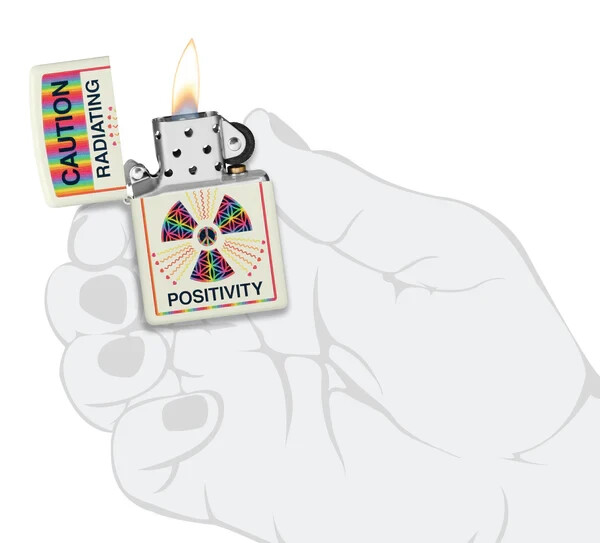 Zippo Glowing Positivity Design Glow in the Dark 46243