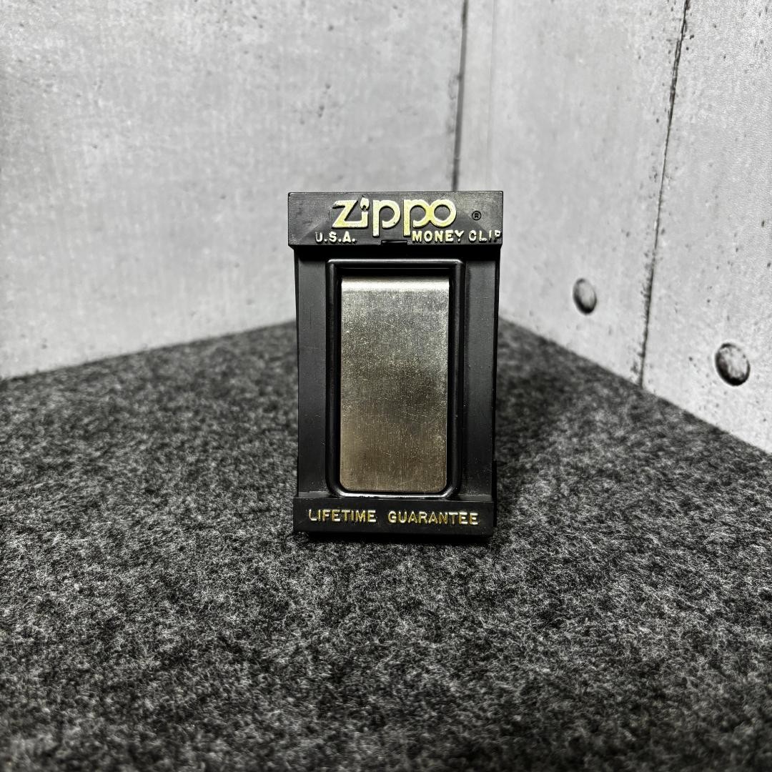 ZIPPO Genuine Money Clip U.S.A Vintage with Rare Plastic Display Case