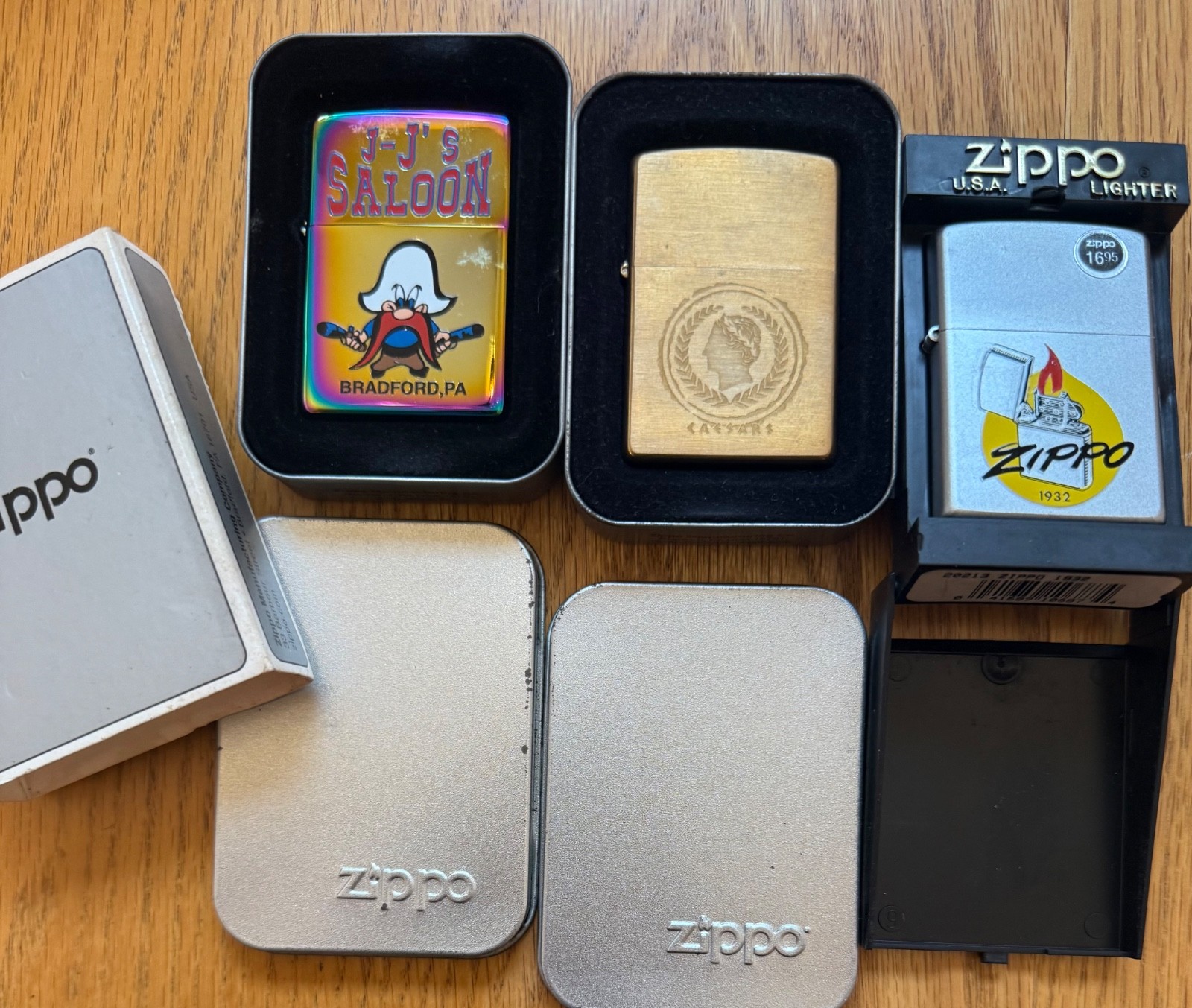 LOT OF 3 UNFIRED ZIPPO LIGHTERS IN BOXES D24