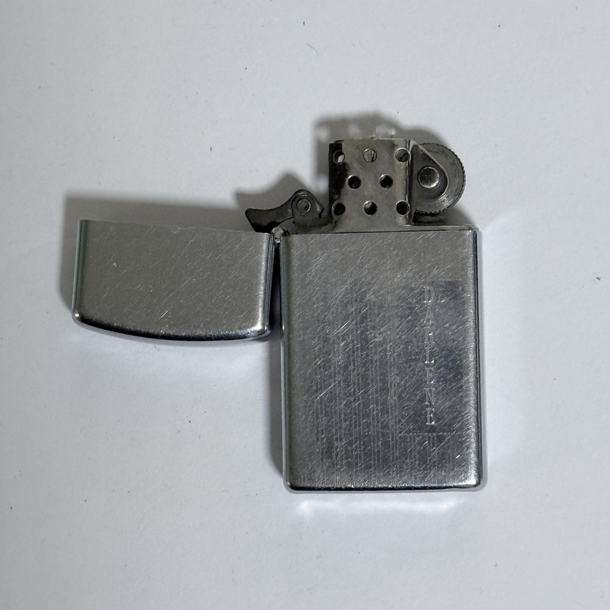 Zippo Collectible Lighter Brushed Chrome Engraved Darlene Good Windproof Durable