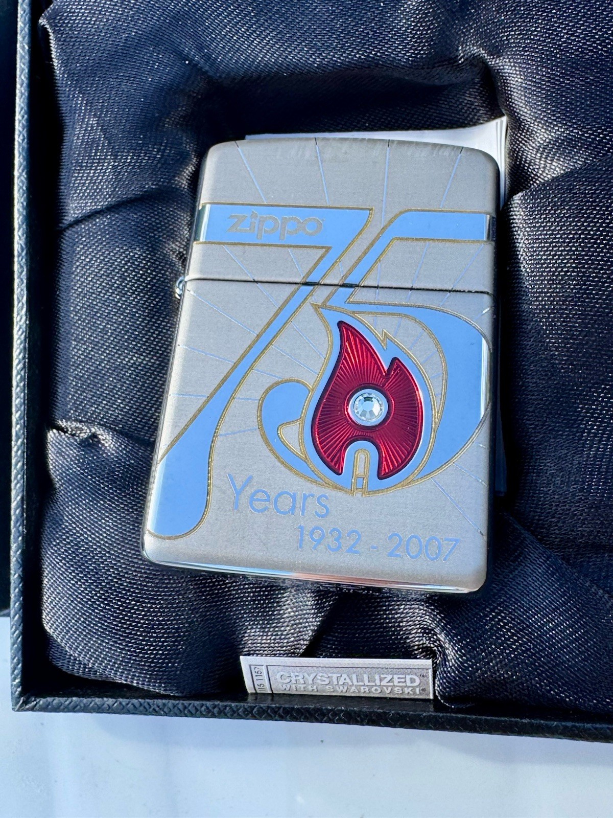 Zippo 75th Anniversary Armor Swarovski Lighter’s 1932-2007 COA’S 1 of 14000 Set