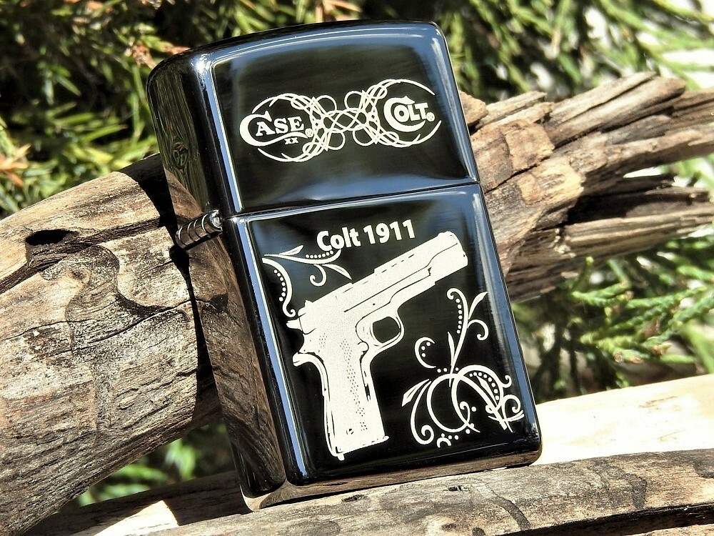 Zippo Lighter – Colt 1911 Pistol – Case XX Knives – M1911 A1 – Firearms – ZPCT09