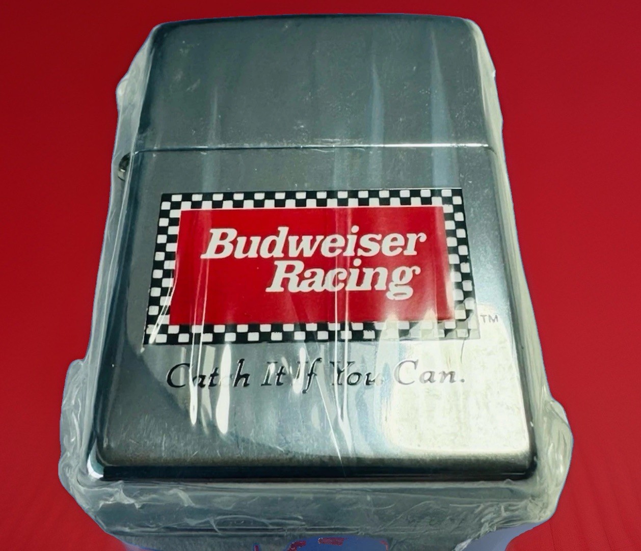 Zippo 1996 Budweiser Racing NASCAR High Polish Chrome Lighter NIB Unfired New