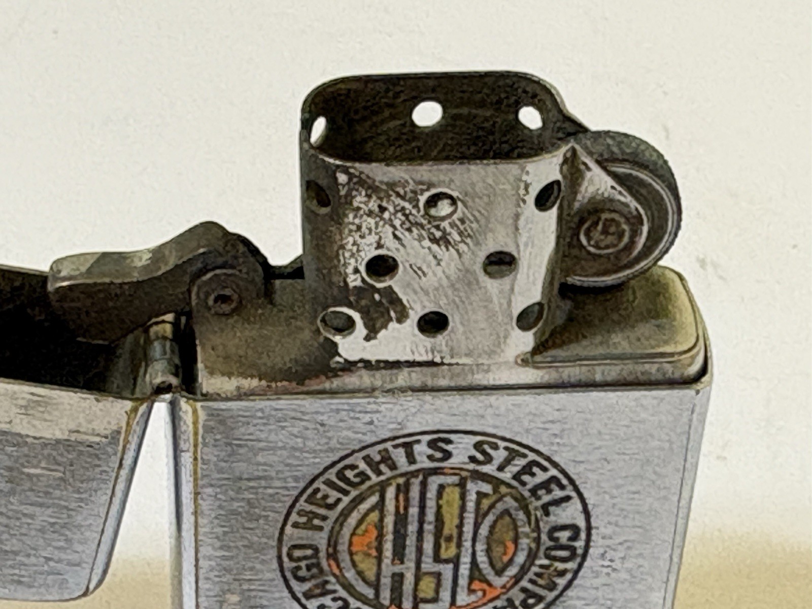 Vintage 1960s ZIPPO – Chicago Heights Steel Company – Advertising Lighter