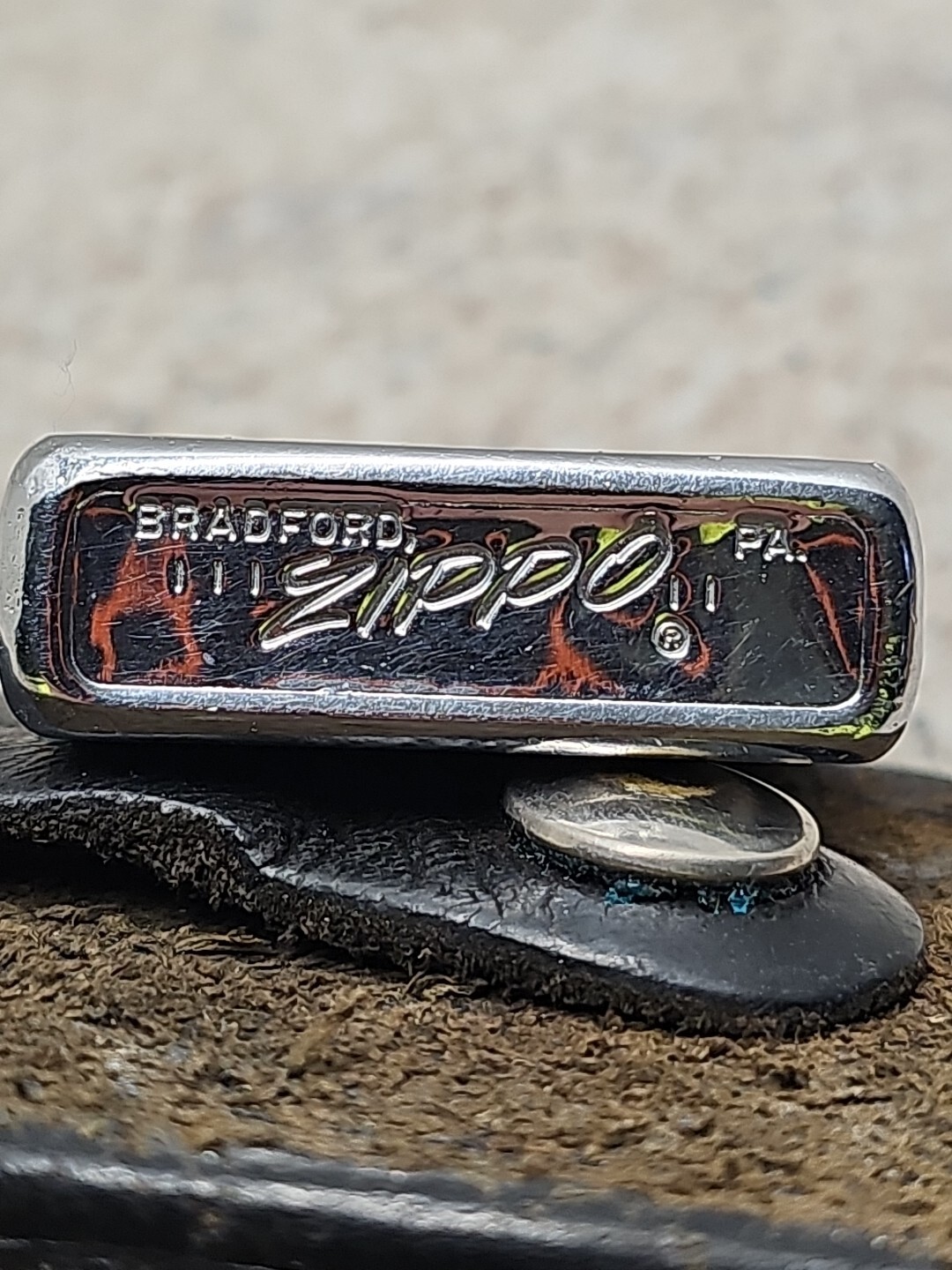 Vintage 1977 ||| ZIPPO || With Black Leather Case For Belt