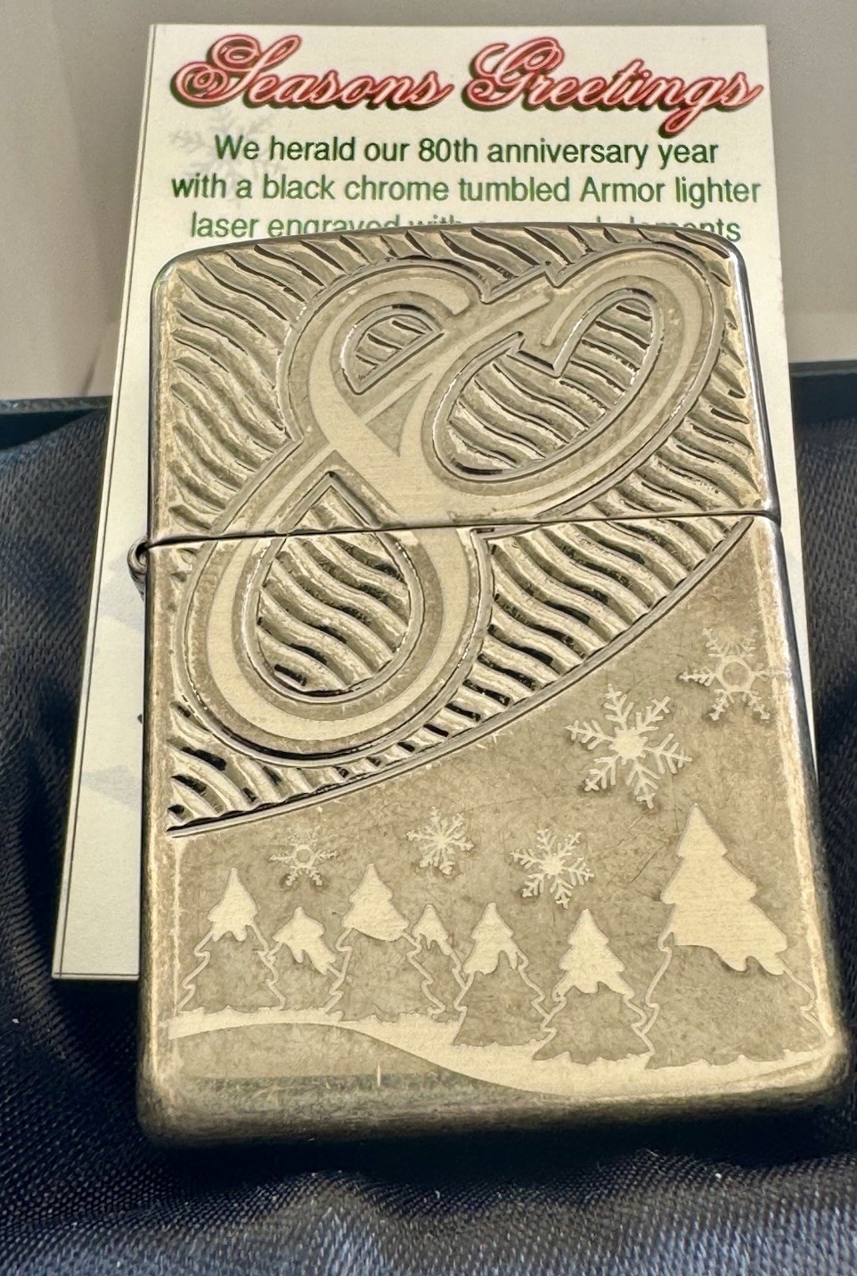 Zippo Employee Exclusive Armor 80th Anniversary Seasons Greetings Executive Box
