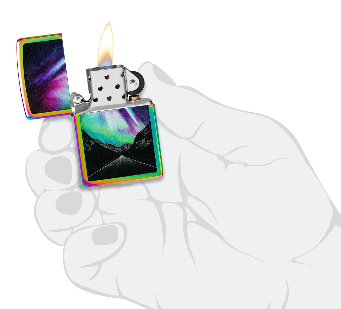 Zippo Aurora Road Design Multi Color & Color Image 46236