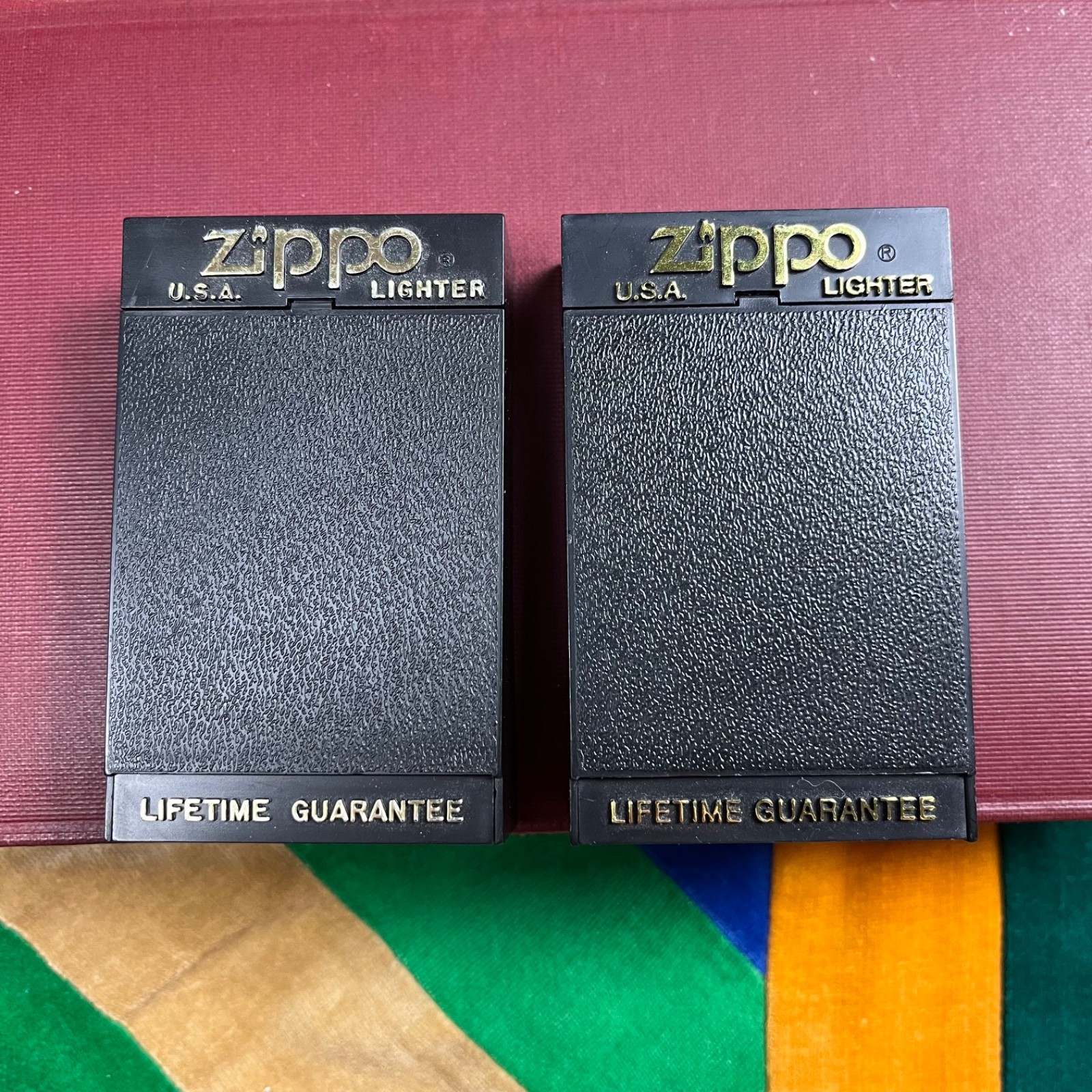 Lot of 2 Original USCGC BEAR WMEC-901 Unfired Military Zippo Lighter Brass SS