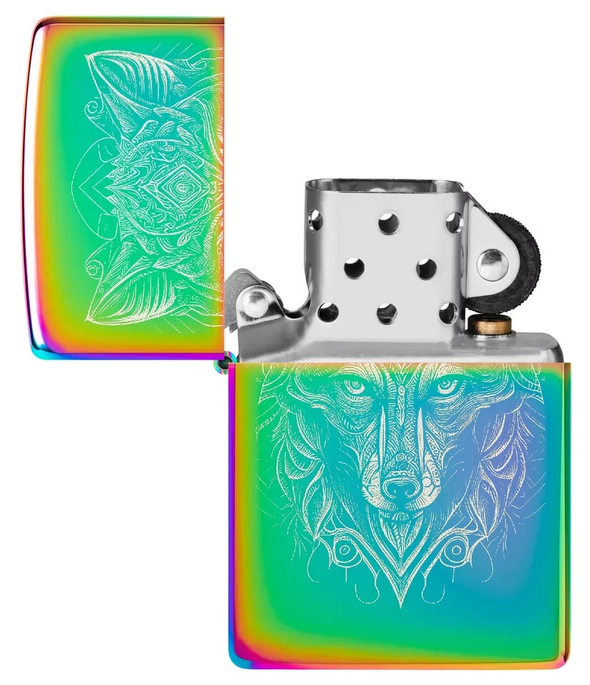 Zippo Mystic Wolf Design Multi Color 46176