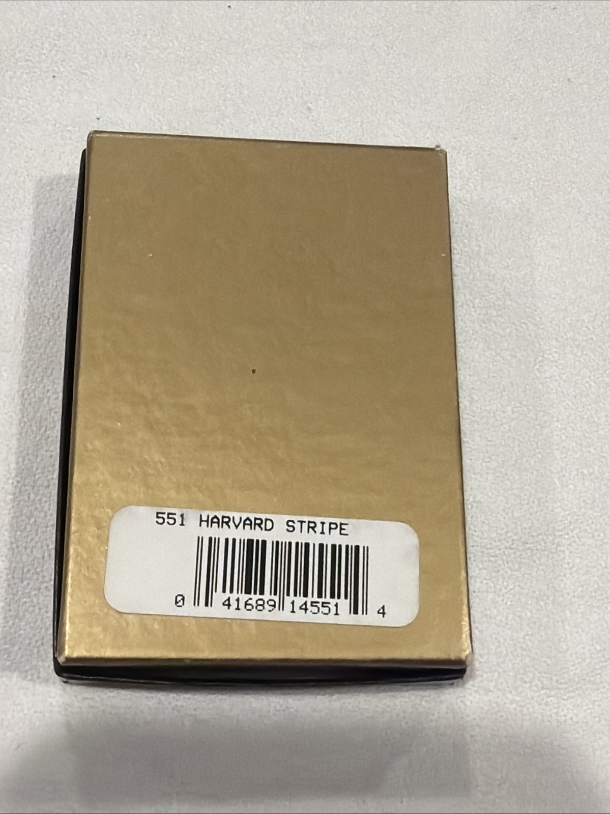 ZIPPO LIGHTER VINTAGE BRASS SERIE PRESTIGE 551 HARWARD STRIPE NEW nuovo