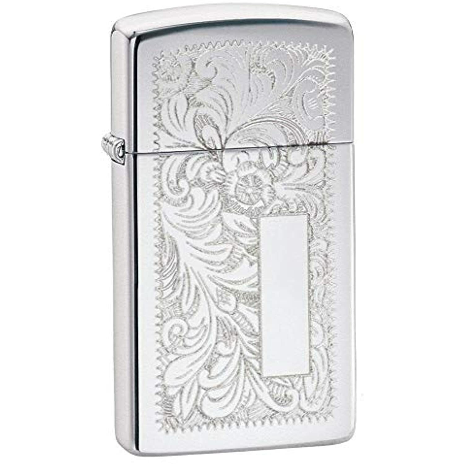 Zippo Slim High Polish Chrome Venetian Lighter