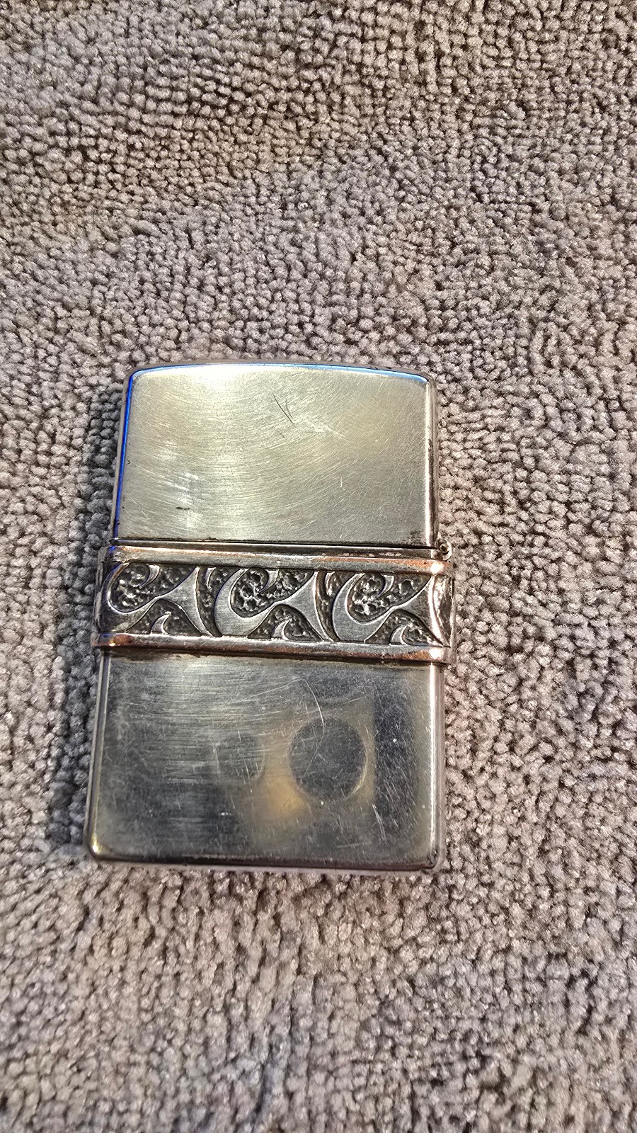 Rare Vtg Zippo Lighter Silver Plated A XVI