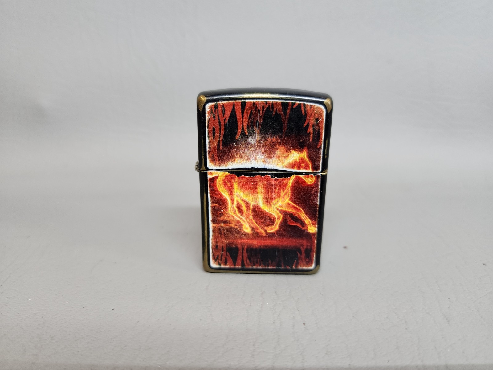 Zippo lighter vintage Bradford PA usa tobacciana smoking flame horse fire mare