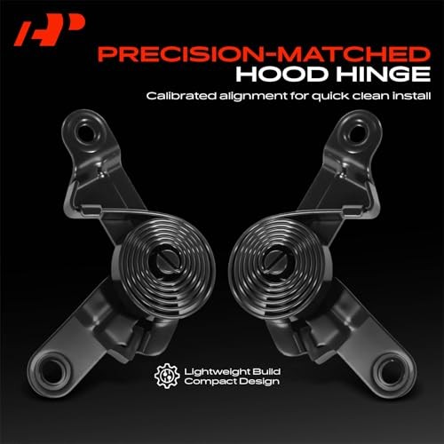 Set of 2 Front Driver and Passenger Hood Hinges | Compatible with Chevrolet