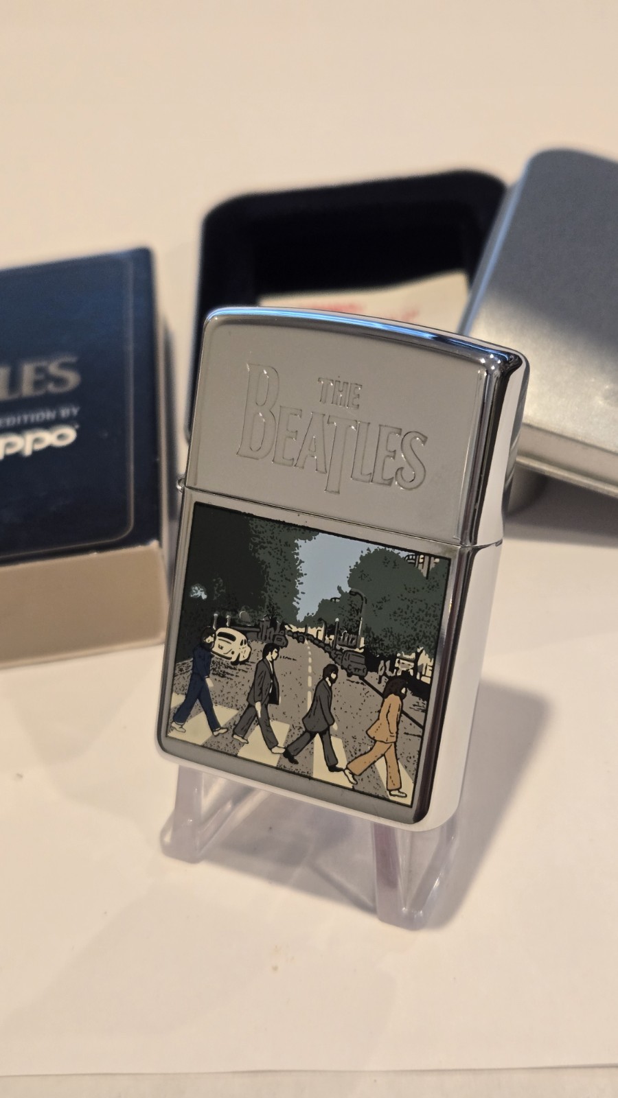 1997 BEATLES Music ABBEY ROAD LP Album Cover Vintage Zippo Lighter NEW Sealed