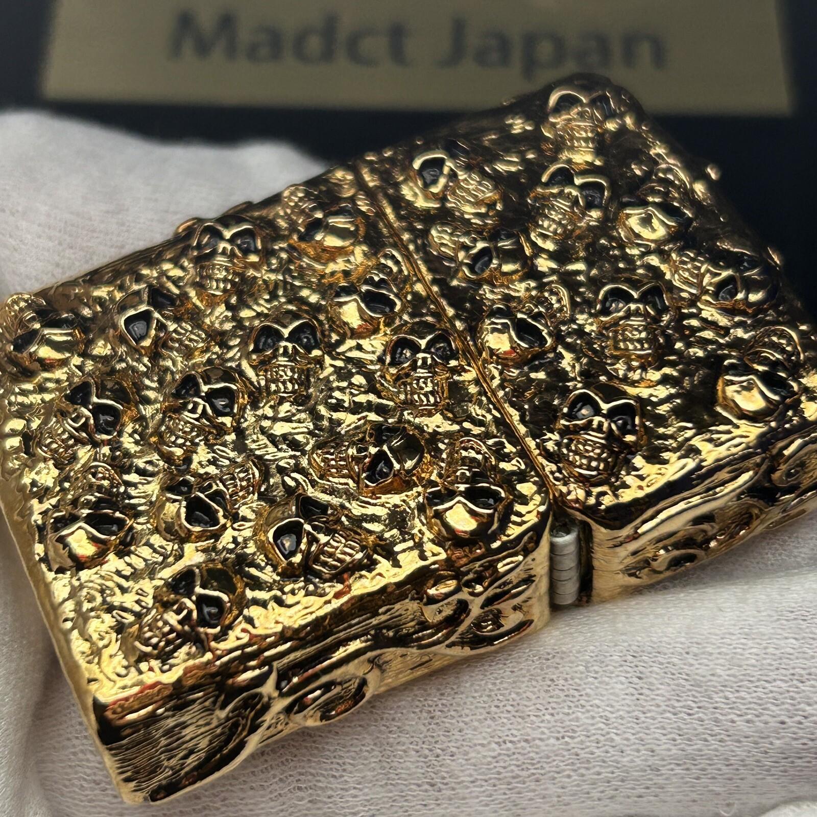 Zippo Skull Jacket Lighter Men’s Accessory 5 Sides Design Gold Ibushi Skull