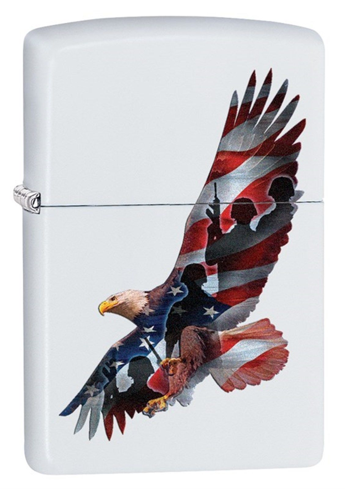 Zippo Windproof Lighter With Eagle, U.S. Flag and Military, 29418, New In Box