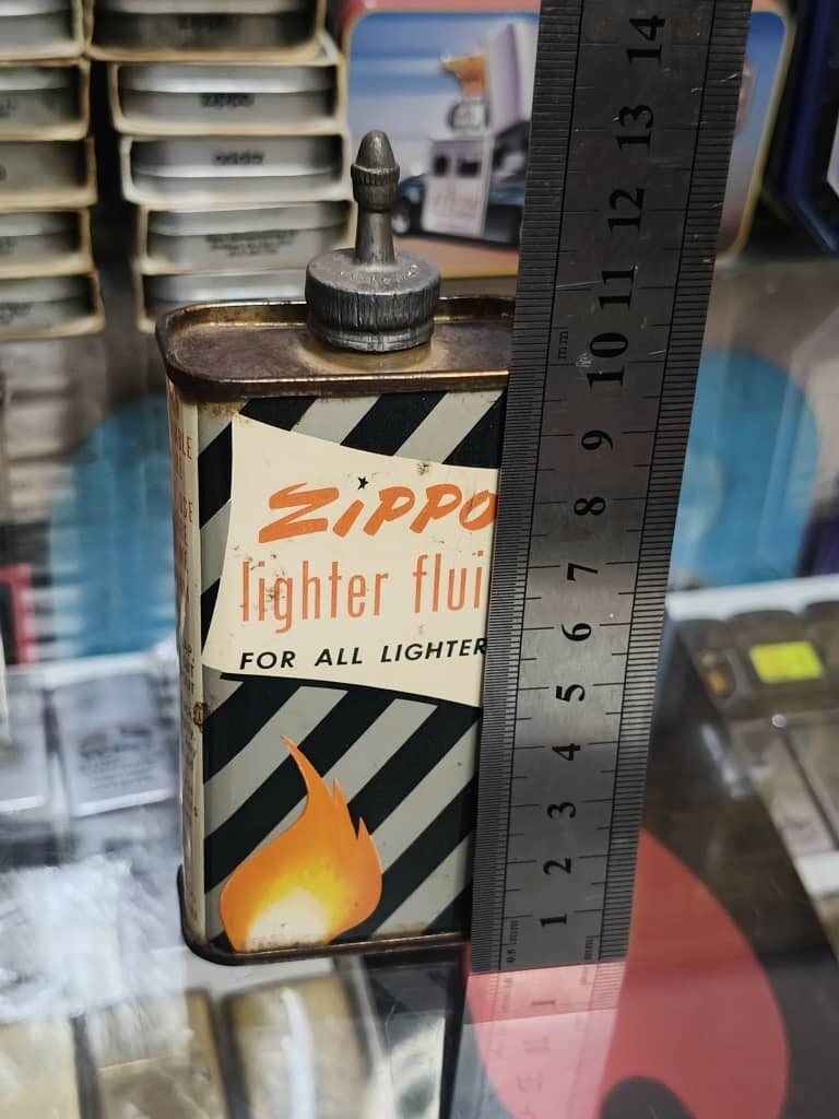 Zippo Lighter Fluid Vintage Tin Can (empty) 1949s-1963s 4FL.OZ 5.5X9.5X2.8Ccm