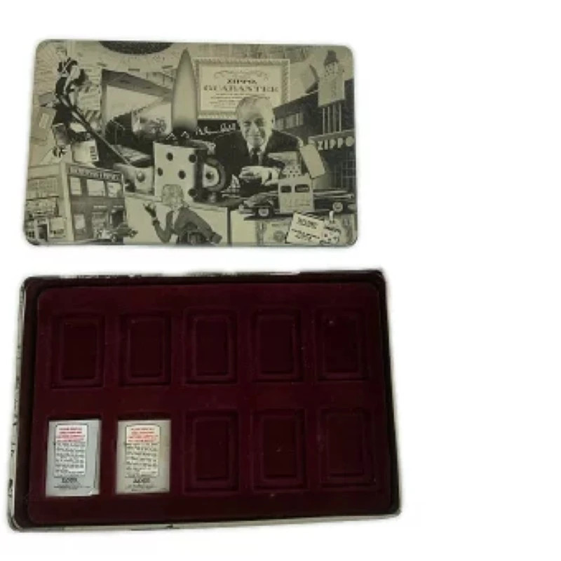Zippo Collectors Case Vintage Collage Graphic with Collectors Guide 250x160x50mm