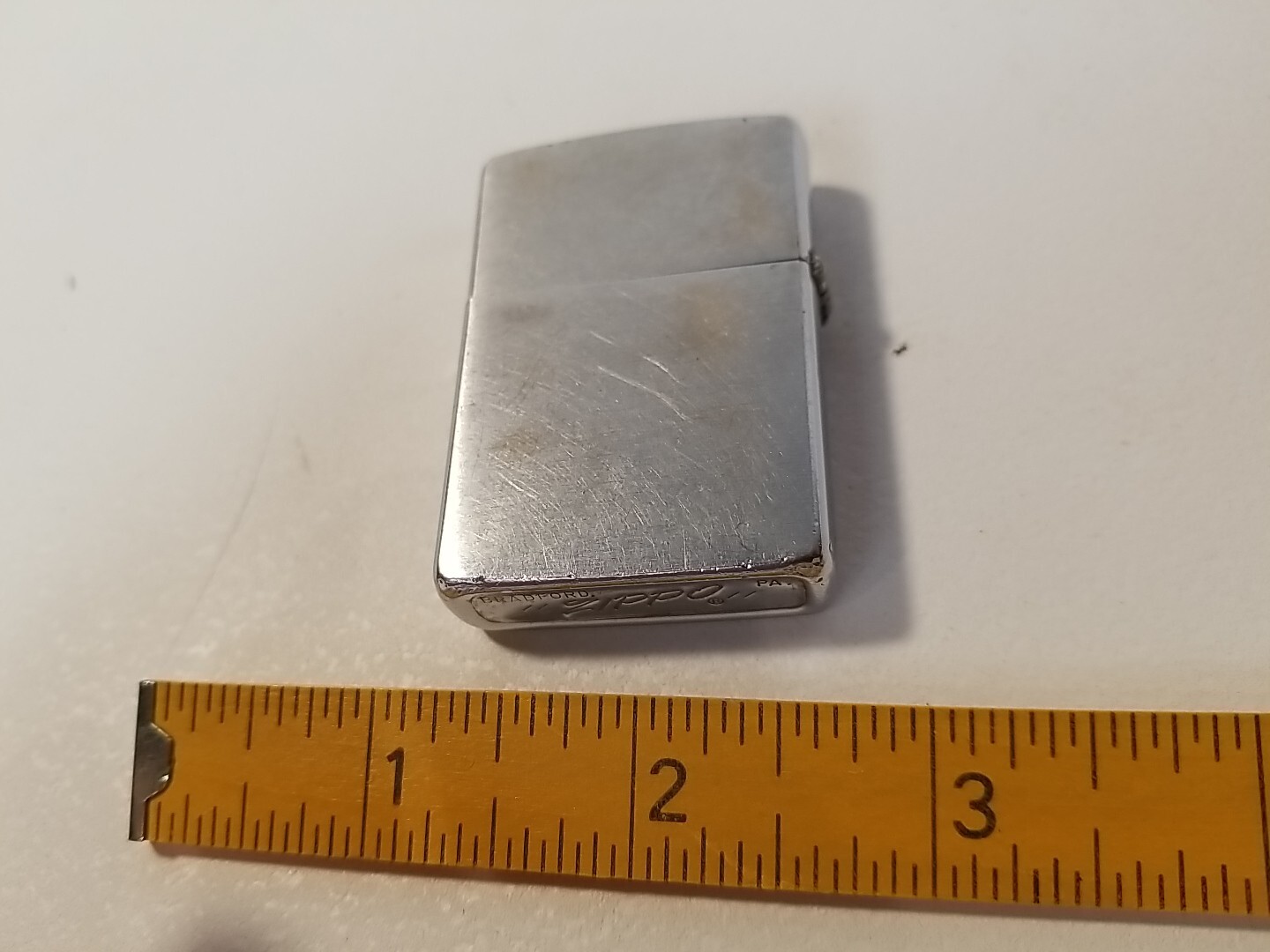 ZIPPO LIGHTER 1978 VINTAGE BRUSH CHROME NAME ENGRAVED Vintage Retro 11 Flints