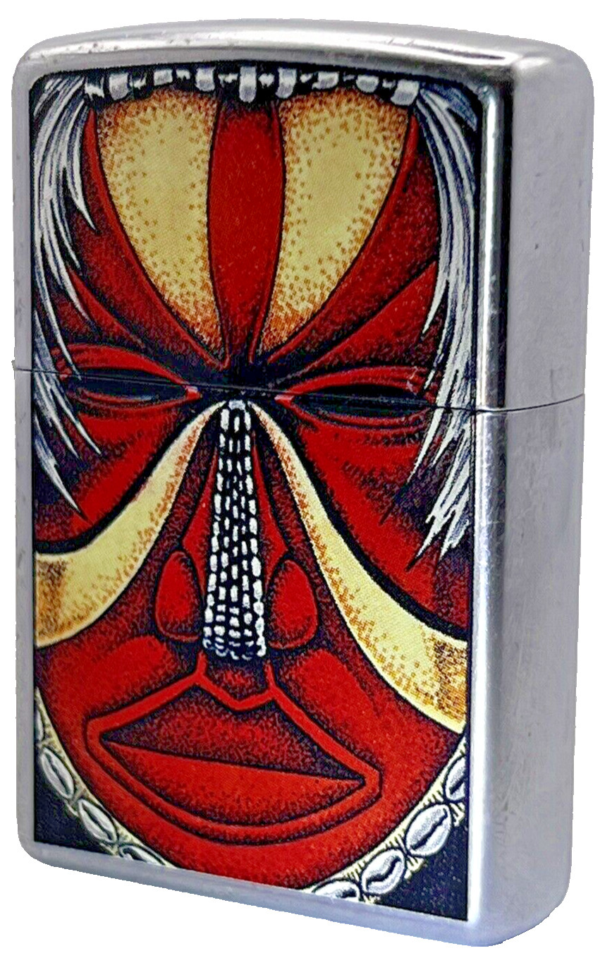 Genuine New 2004 ZIPPO Lighter TRIBAL MADNESS PAINTED FACE Super Unique Design