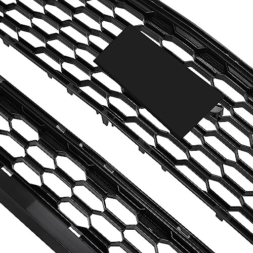 Front Upper+Lower Bumper Grille Compatible with 2015 Front Upper+Lower Grille