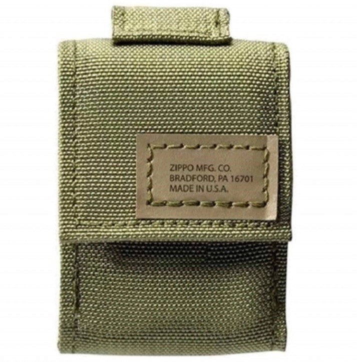 Zippo Lighter Pouch OD Green Tactical Nylon Hook and Loop Closure 48402