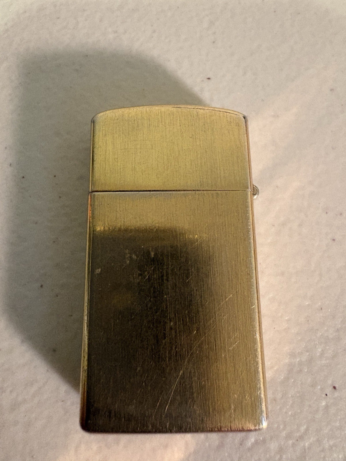Zippo Gold Vertical Bark Lighter Untested